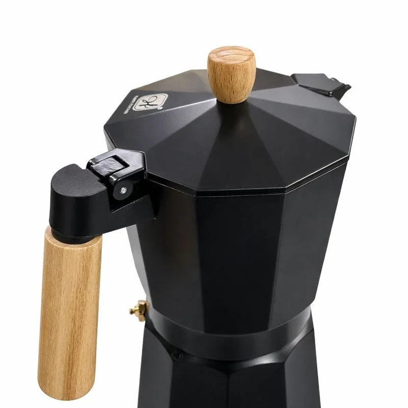 Cafetera Moka con Mango de Madera