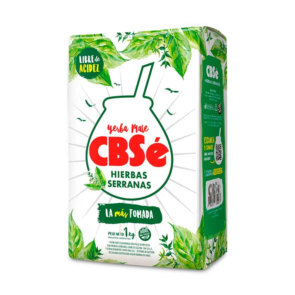 Cbsé serranas herbs yerba mate 1 kg - aromatic herbal infusion from the sierra for moments of well-being - qumir