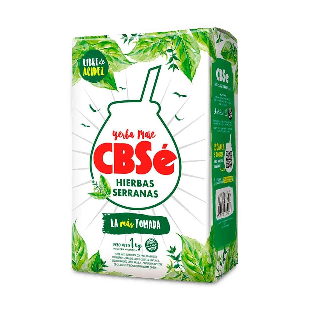 Cbsé serranas herbs yerba mate 1 kg - aromatic herbal infusion from the sierra for moments of well-being - qumir