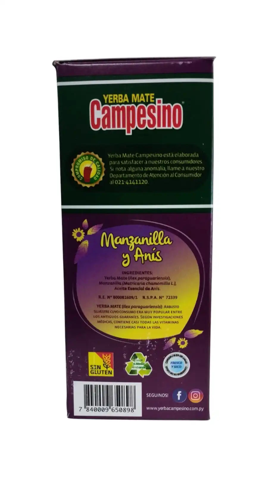 YERBA MATE MANZANILLA Y ANIS - 500G