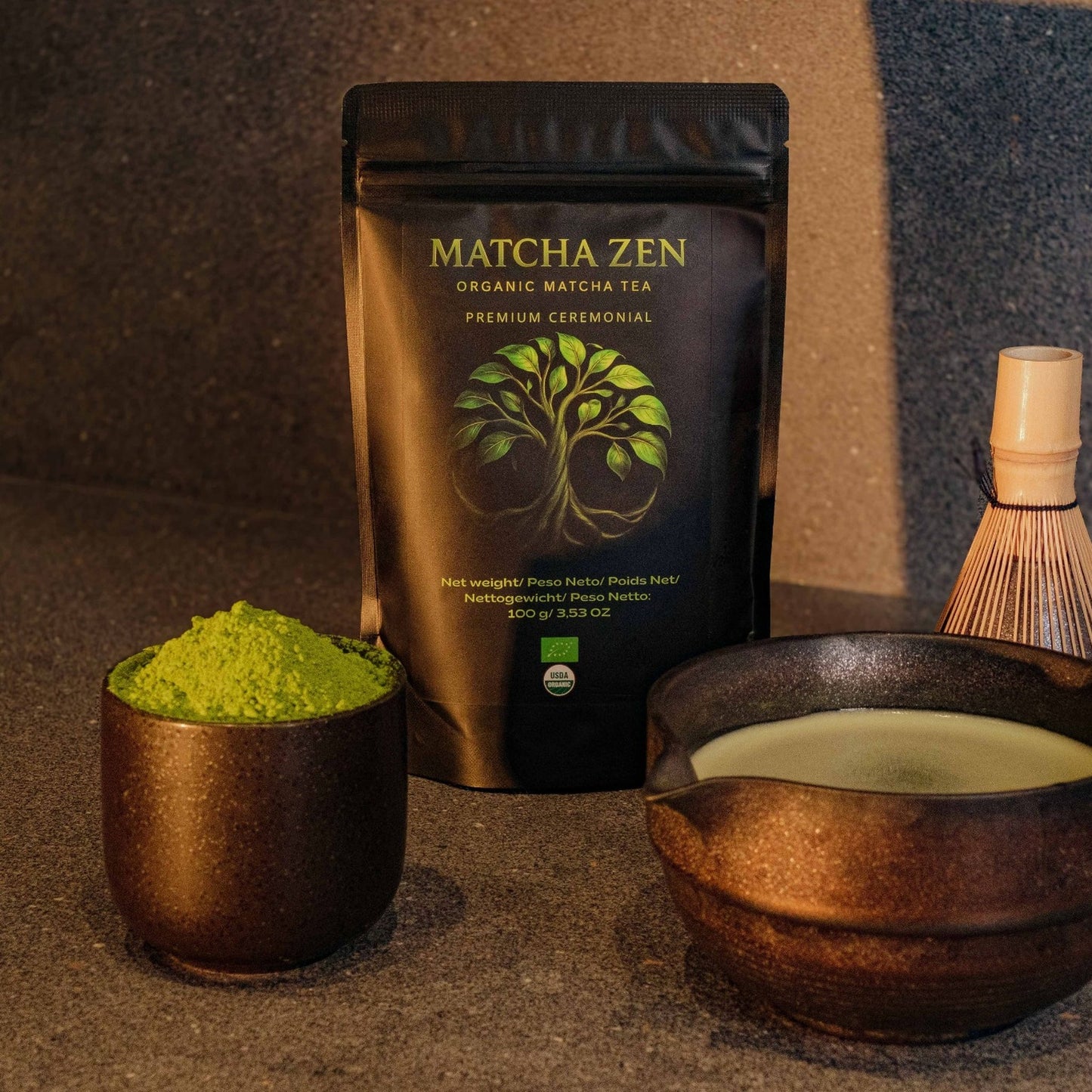 Té Matcha Ceremonial Ecológico 100 g | 1ª Cosecha | 1er Grado