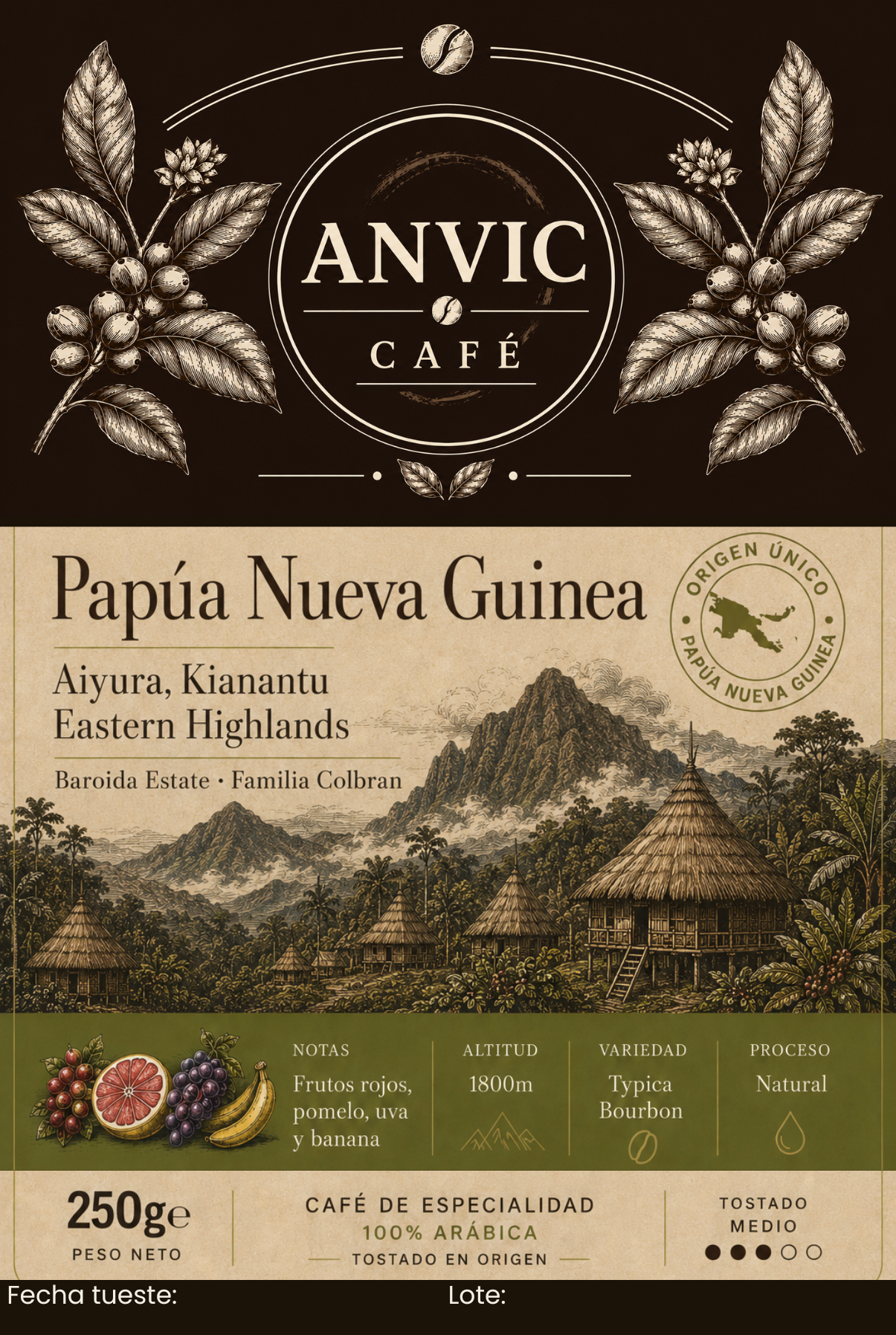 Papua Nueva Guinea - Aiyura - Kianantu - Natural
