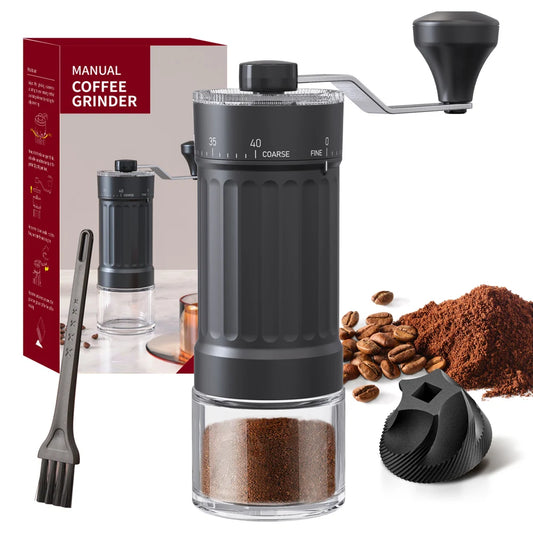 Manual Coffee Grinder External Scale 40 Gear Adjustable Ceramic Grinding Core High-Quality Professional Home Coffee Making Tool