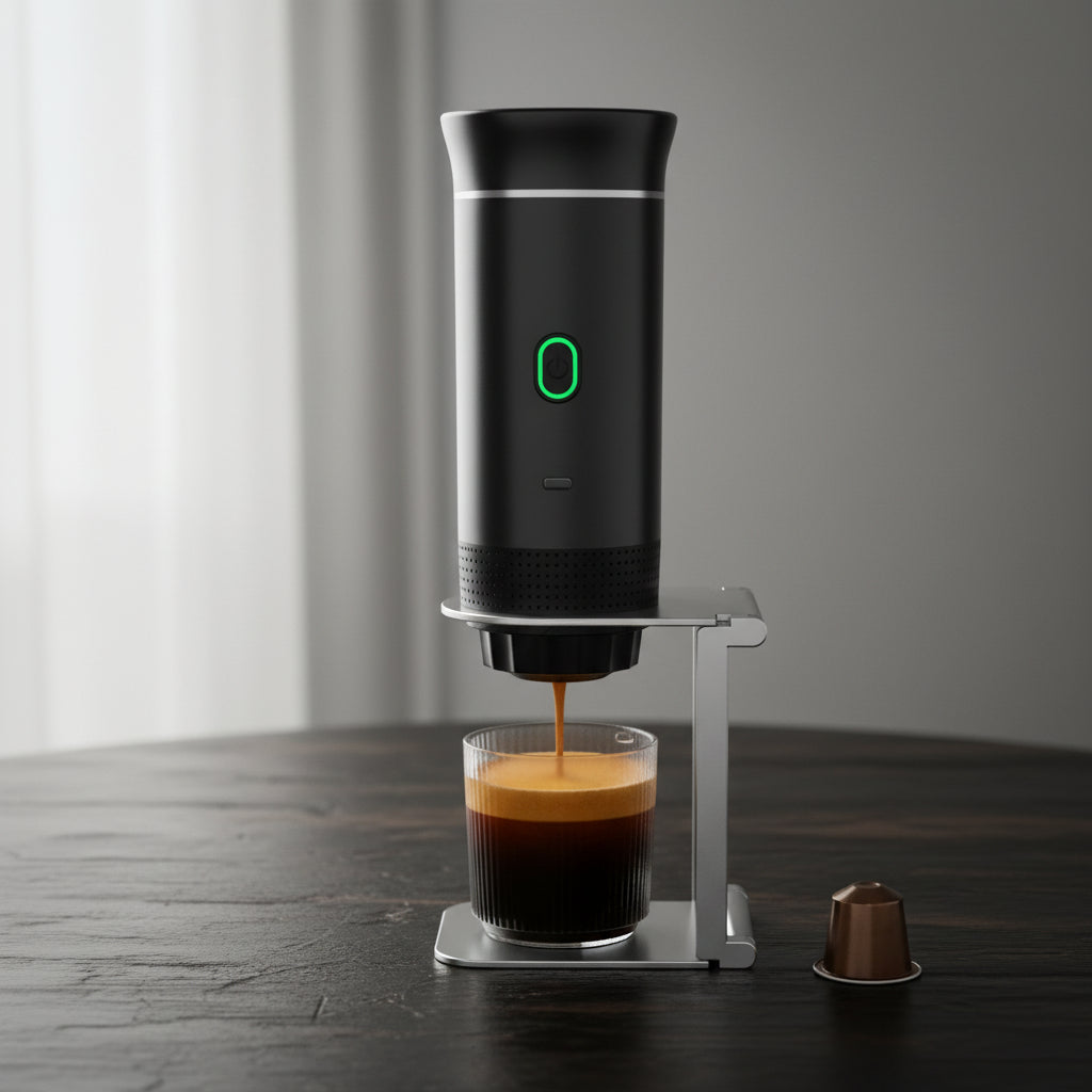 Cafetera Espresso Portátil 3 en 1 — 20 Bar | Cápsulas, Monodosis y Café Molido